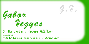 gabor hegyes business card